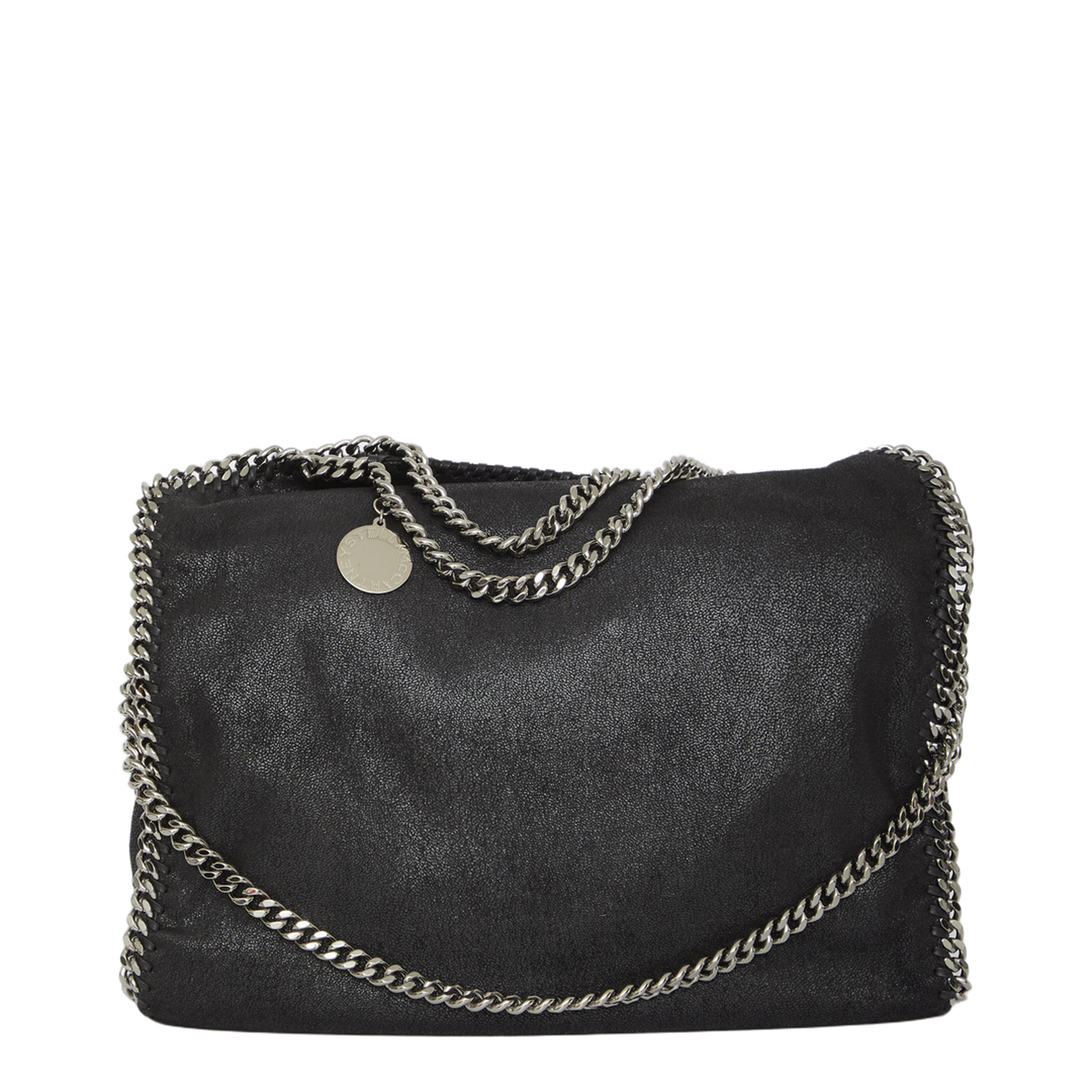 Falabella Fold-Over Shaggy Deer Tote Bag - Black