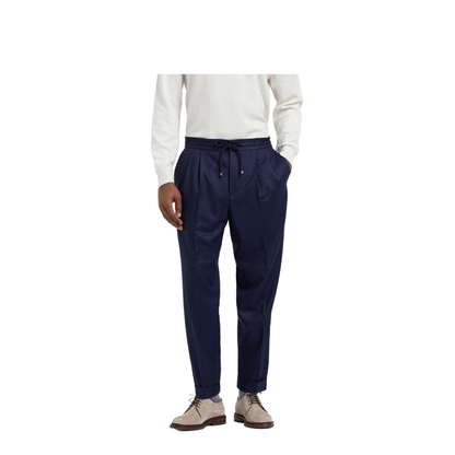 Leisure Fit Trousers Wool Navy