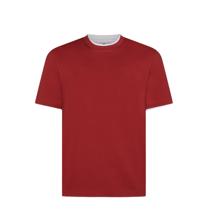 T-Shirt With Faux-Layering
