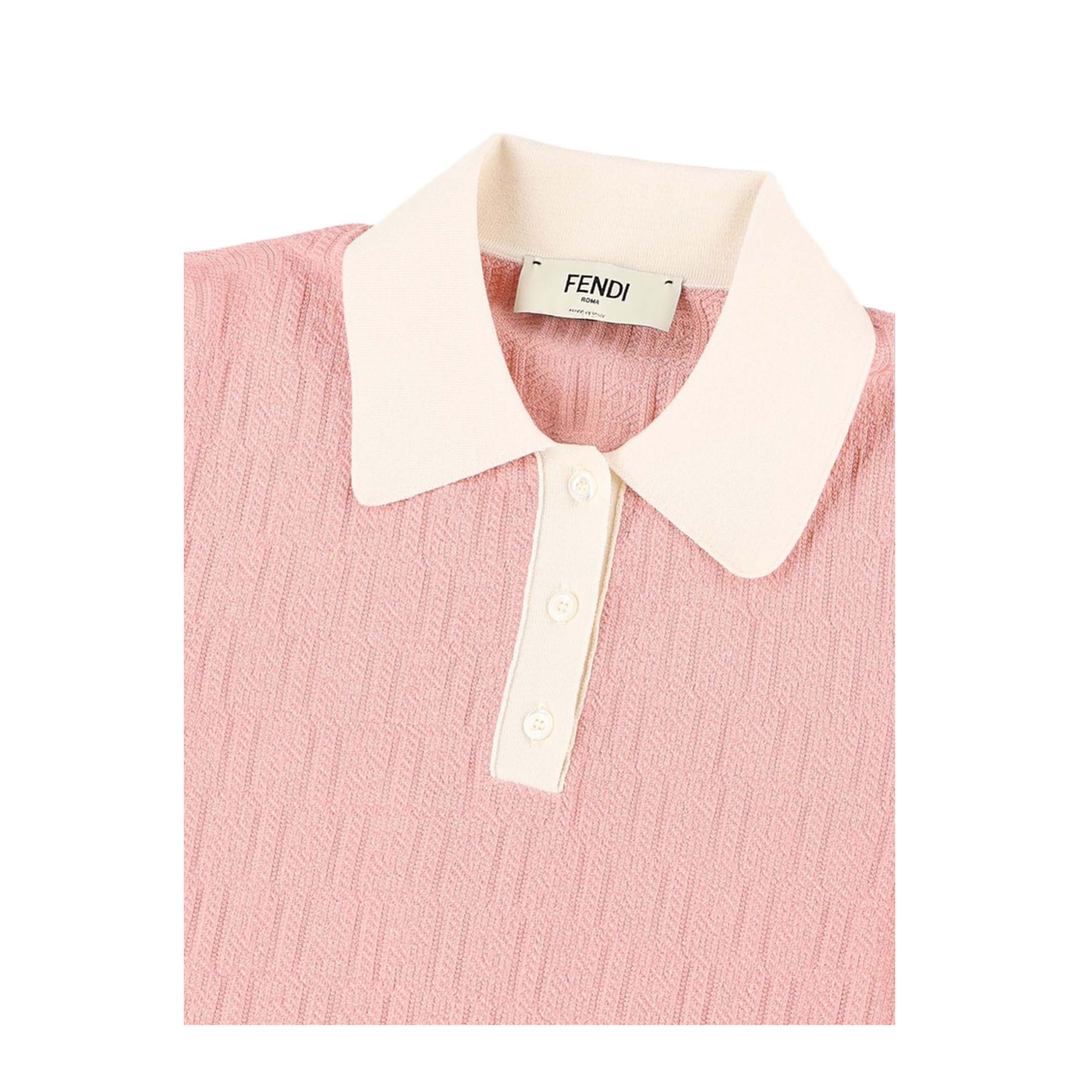 Pink Polo Dress with FF Jacquard