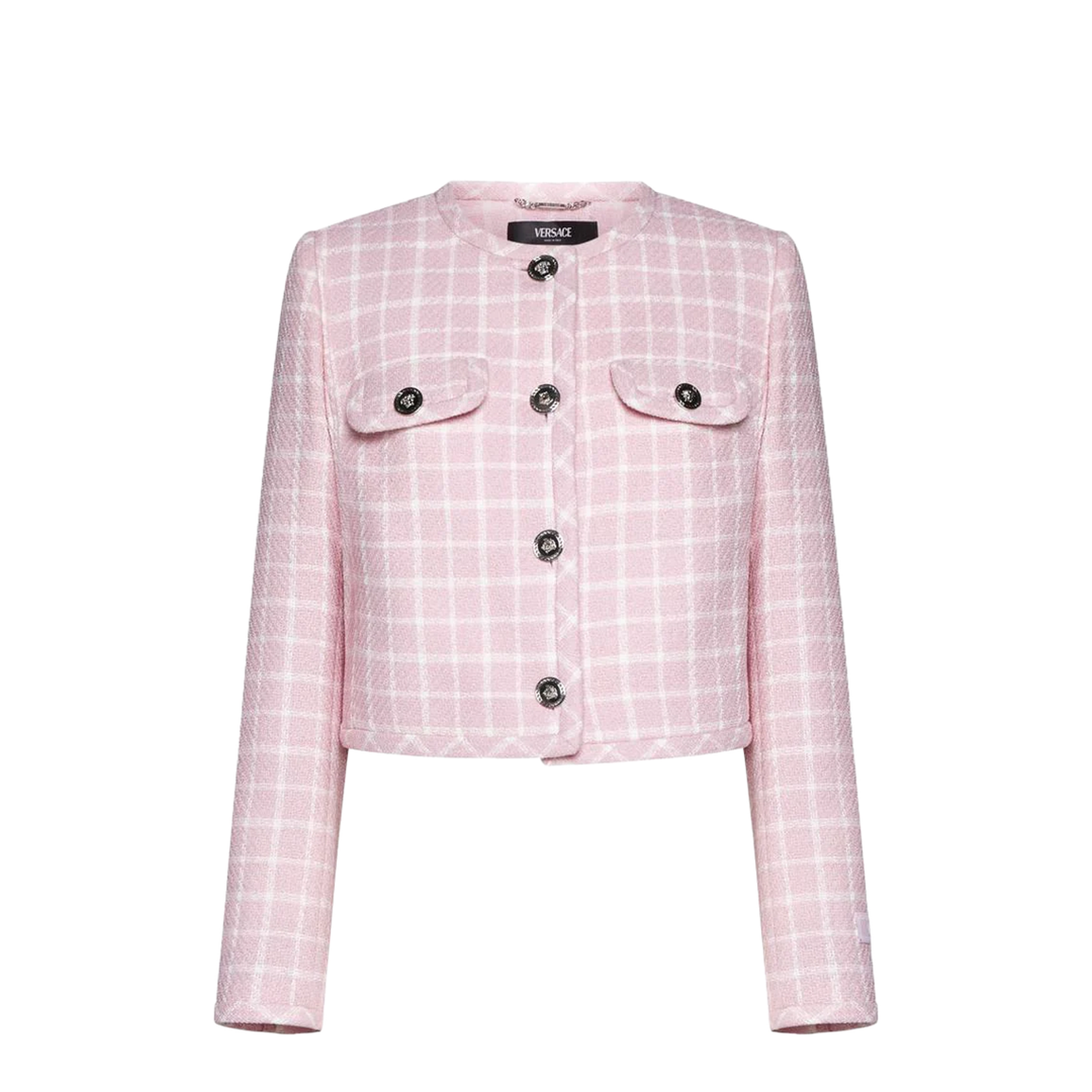 Pink Checked Tweed Jacket