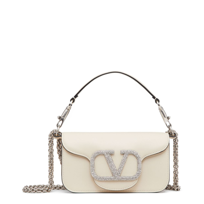 V-Logo Ivory Handbag