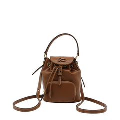 Beau Calfskin Top-Handle Bag - Cognac
