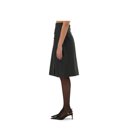 Wool Midi Skirt
