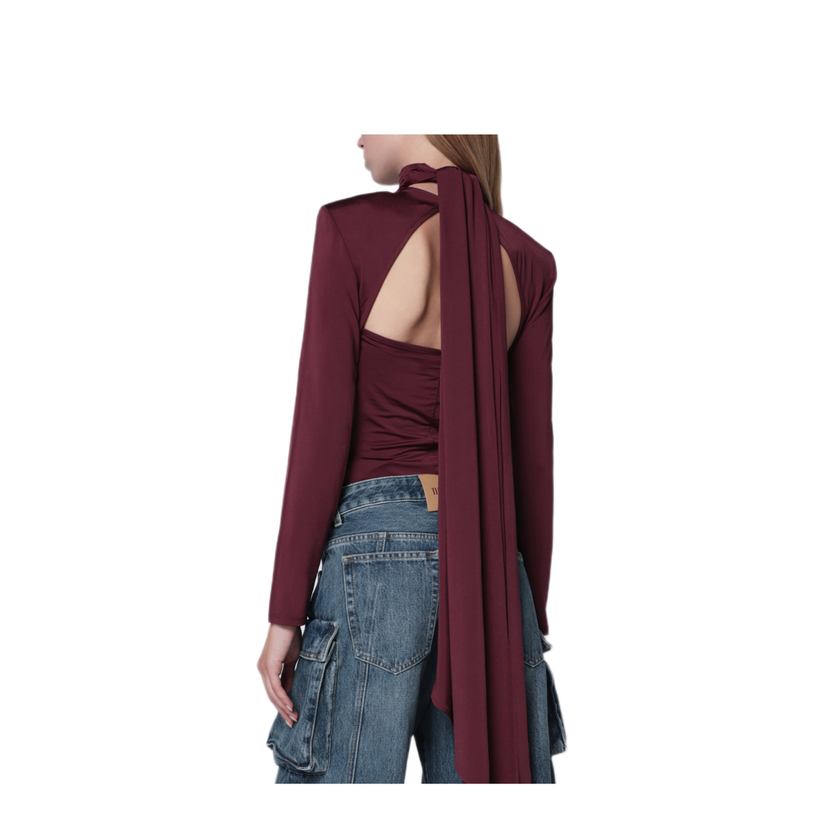 MAYFEYR - Rotate - Burgundy Scarf Detail Top - 1161752694BCR20802694
