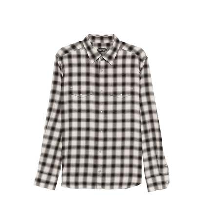 Cotton Blend Checked Shirt