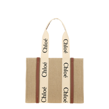 Double Long Handle Linen Bag with Logo