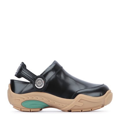 MAYFEYR - Fendi - Black Leather Lab Mules - 7D1662AQX6F0QA1