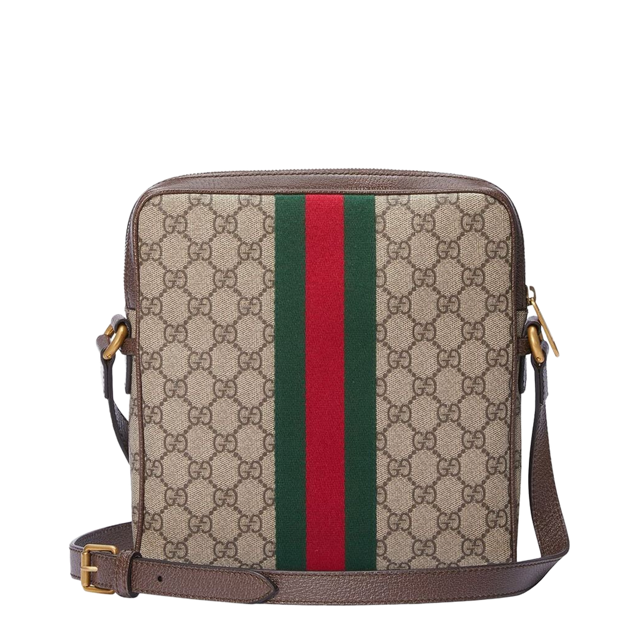 Ophidia Small Canvas Messenger Bag - Brown