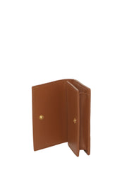 Intrecciato Vertical Wallet, Gold Hardware