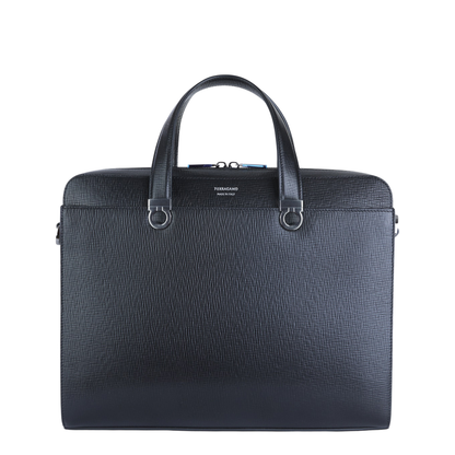 Gancini Trading Hammered Calfskin Briefcase - Black