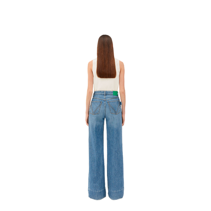 MAYFEYR - Bottega Veneta - Vintage Indigo Wide Leg Jeans - 771871V42W0