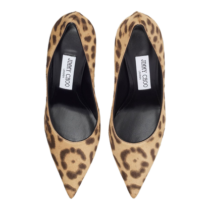 Natural Leopard Print Pony Pumps