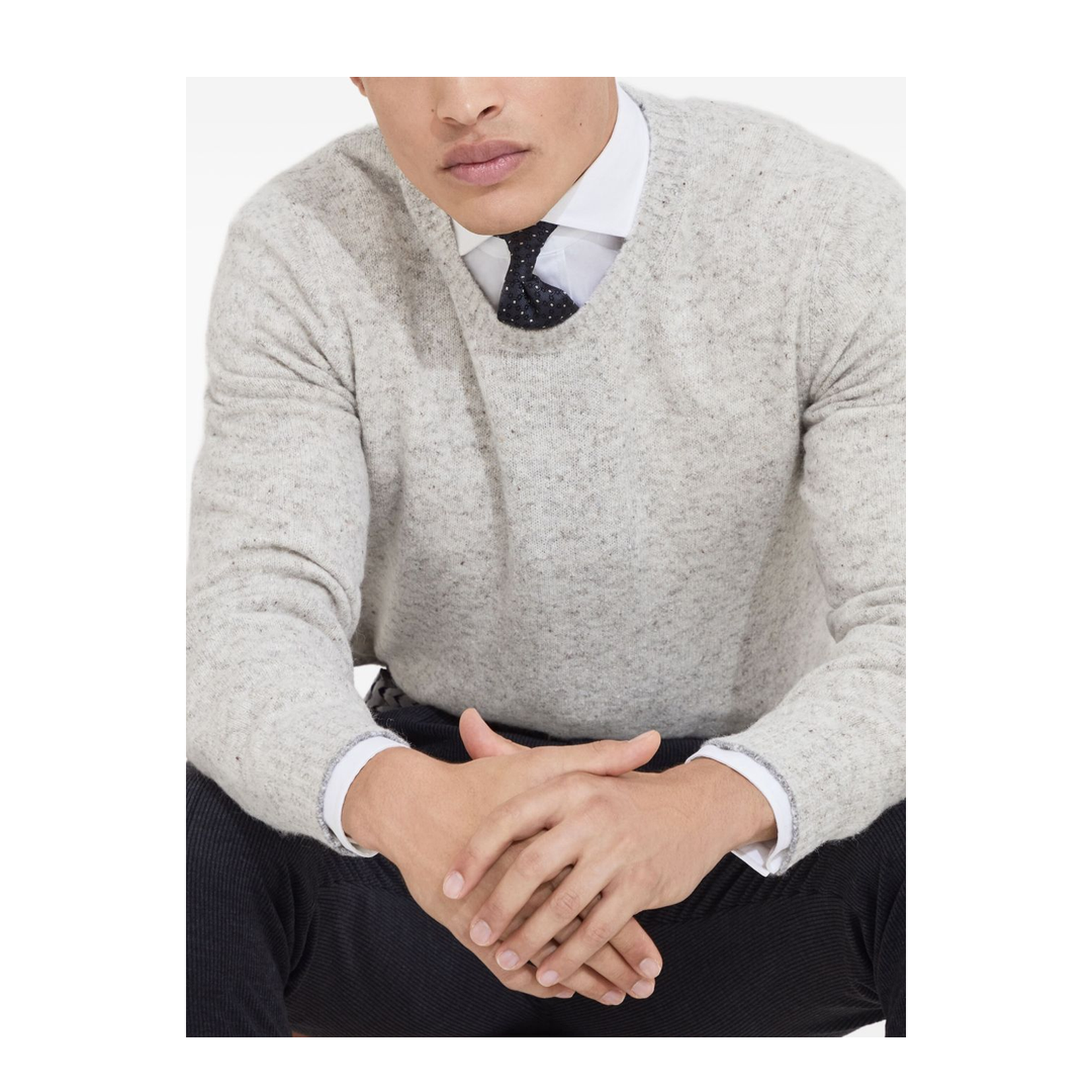 Buttoned Yarn Sweater