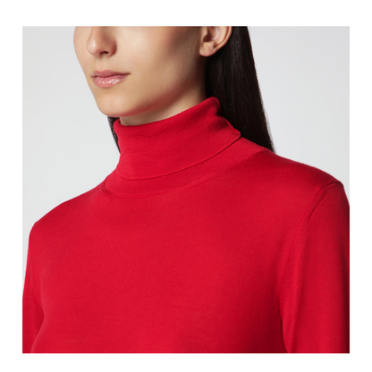 MAYFEYR - Róhe - Red Fine Knit Wool And Cashmere Turtleneck - 420-23-342WO600