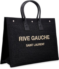 Rive Gauche Raffia Tote Bag, Silver Hardware