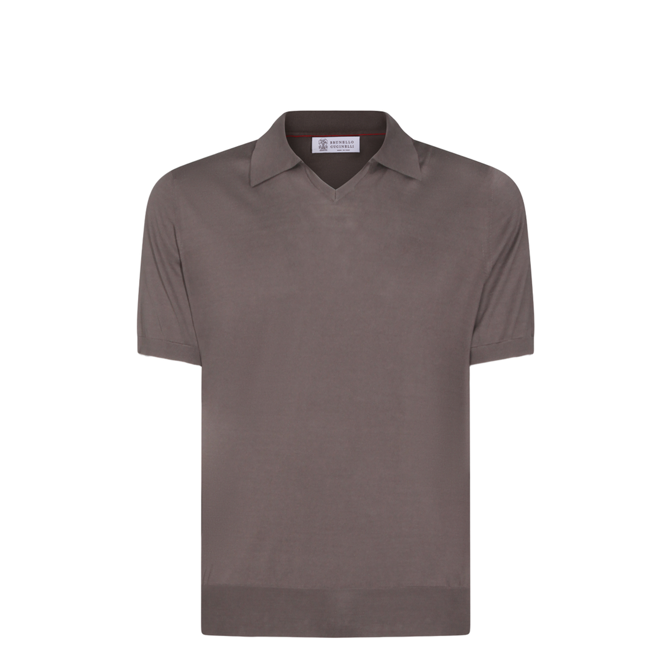 Brown Cotton Polo Shirt