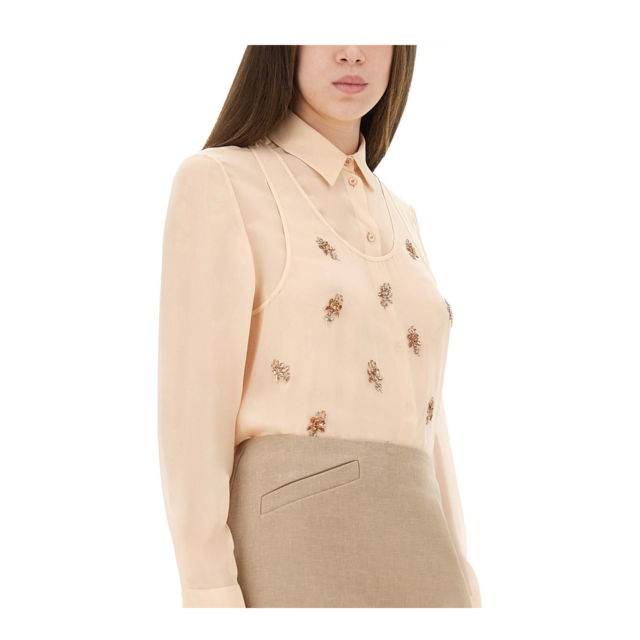 Embroidered Georgette Top