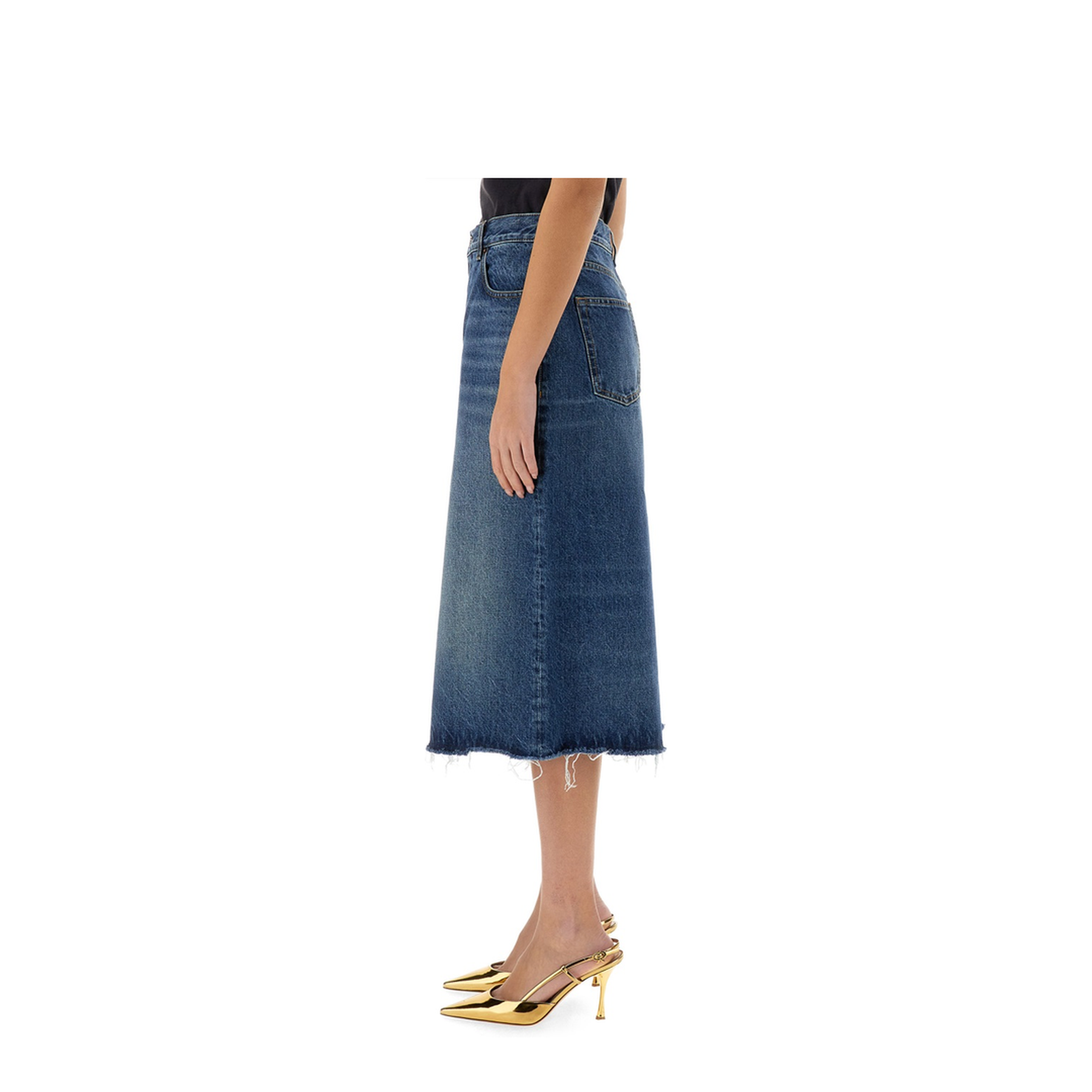 Patchwork Denim Bermuda Shorts