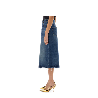 Patchwork Denim Bermuda Shorts