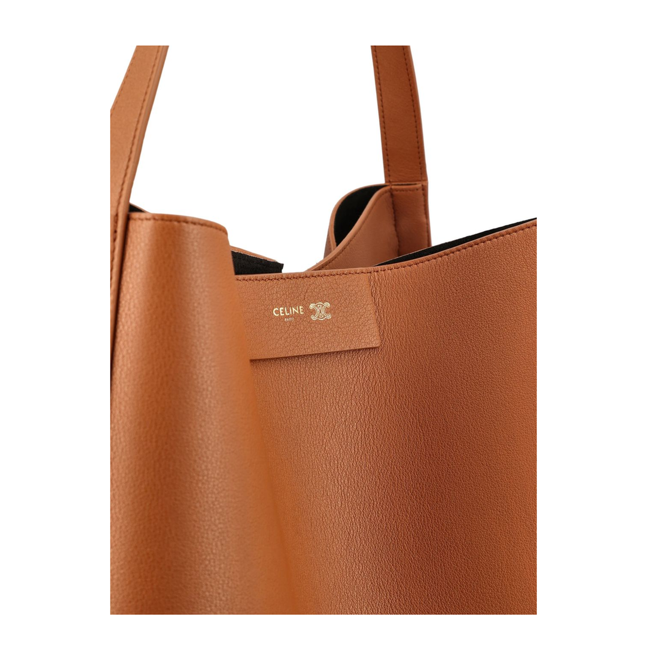 Double Cube Leather Handbag - Brown