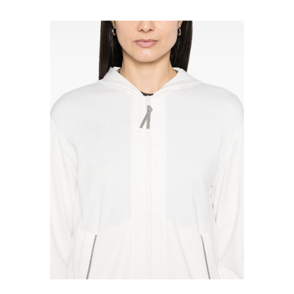 Cotton and Silk Blend Hoodie