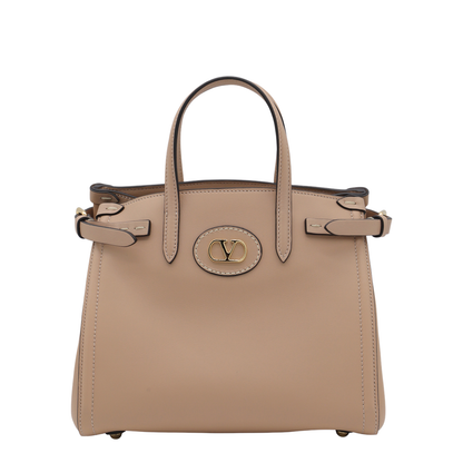 Pink Leather Small Antibes Tote