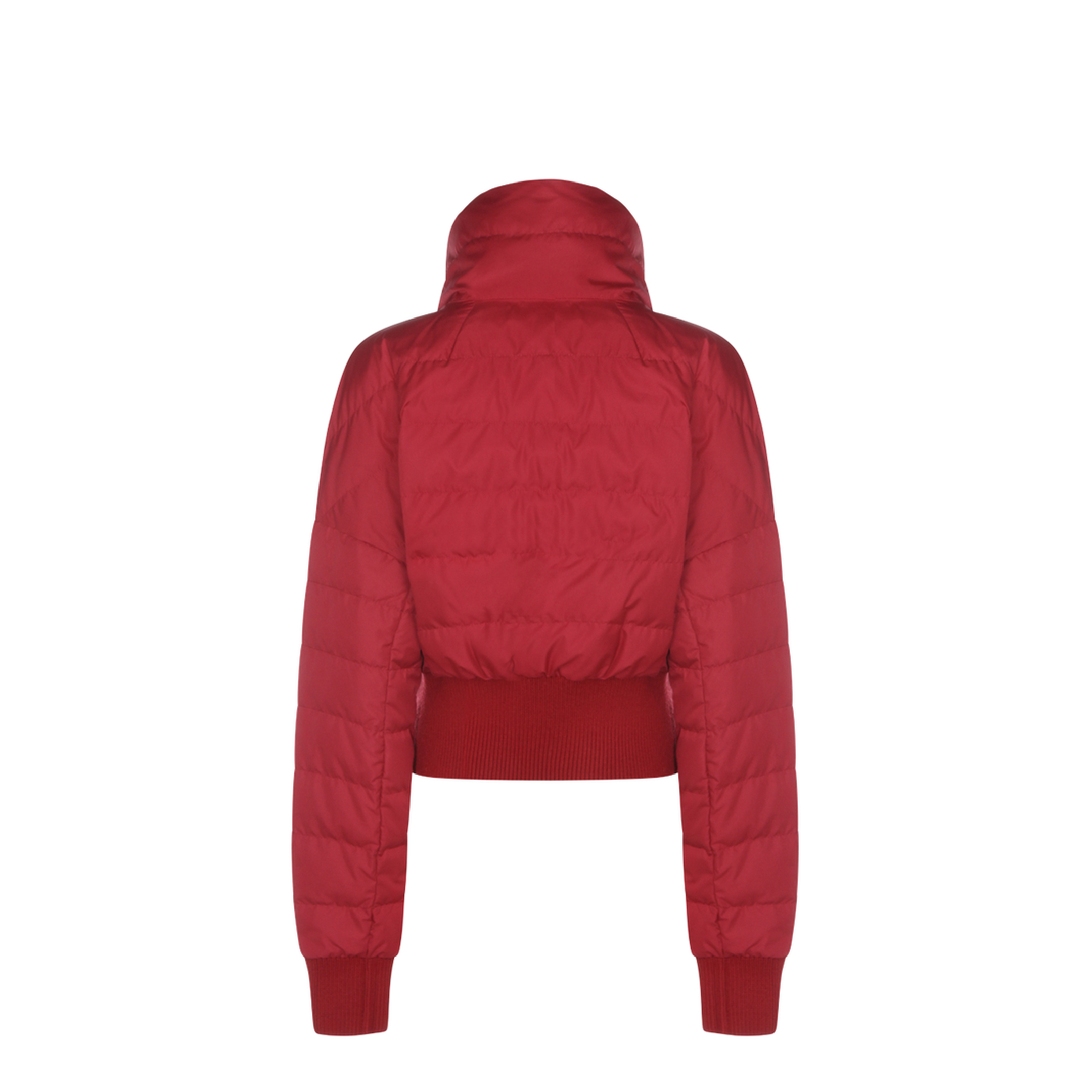 Cropped Down Jacket - Berry Red