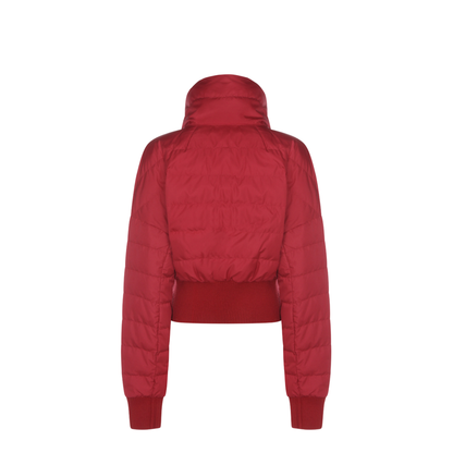 Cropped Down Jacket - Berry Red
