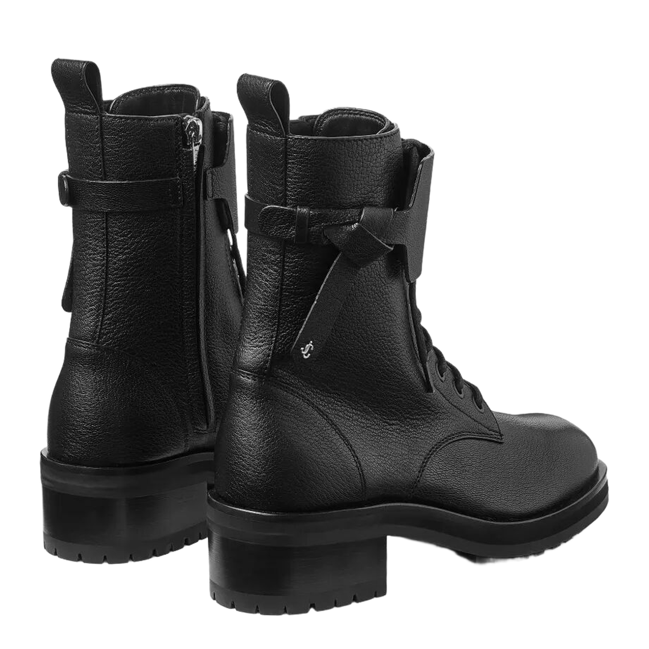 MAYFEYR - Jimmy Choo - Leather Lace-Up Combat Boots - ROSABELFLATGBX