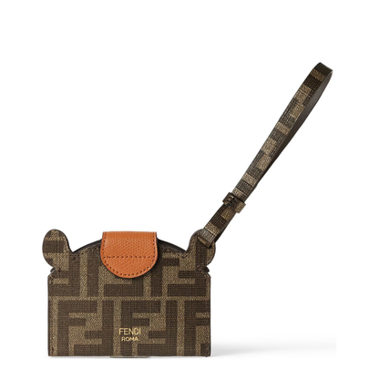 Best Friends Forever Card Case Fabric Brown