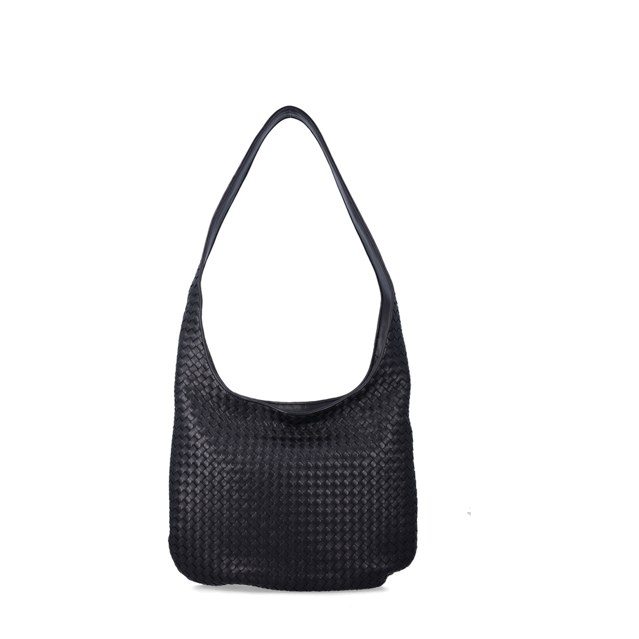 Veneto Large Lambskin Crossbody Bag - Black