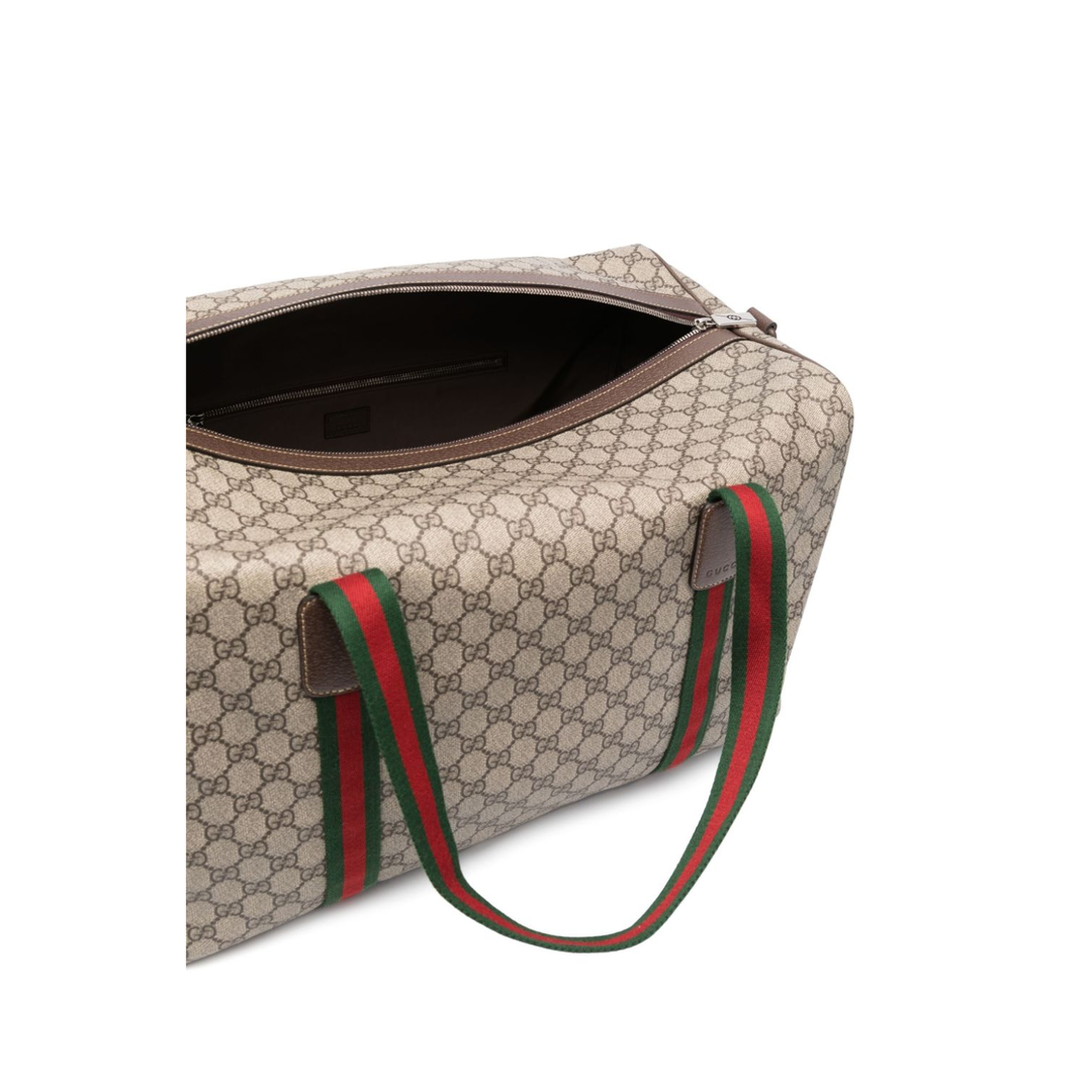 Ophidia Medium Leather Duffel Bags - Beige