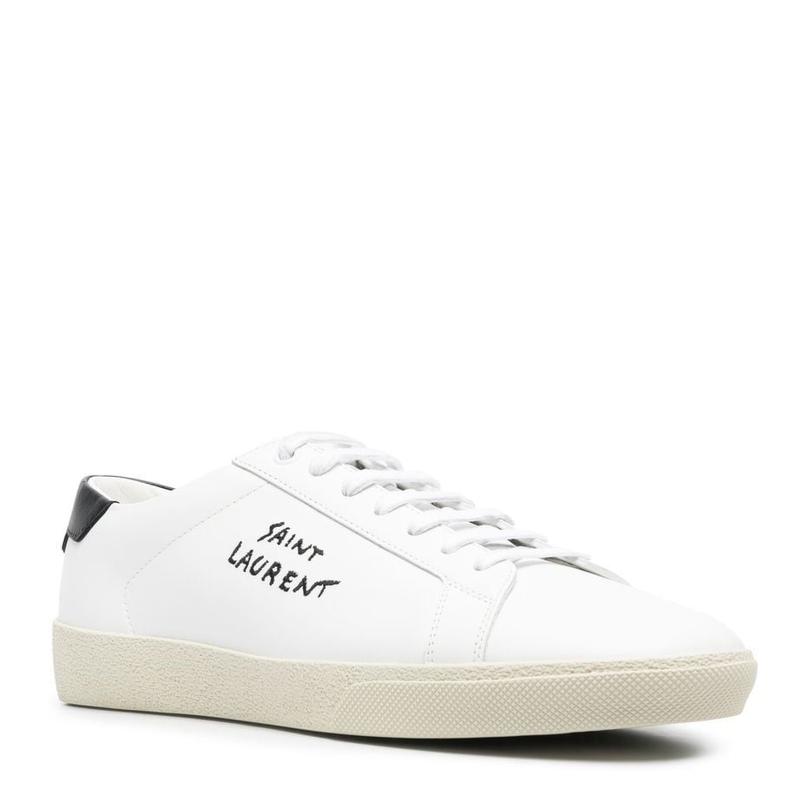 Court Classic Embroidered Sneakers in Smooth Leather