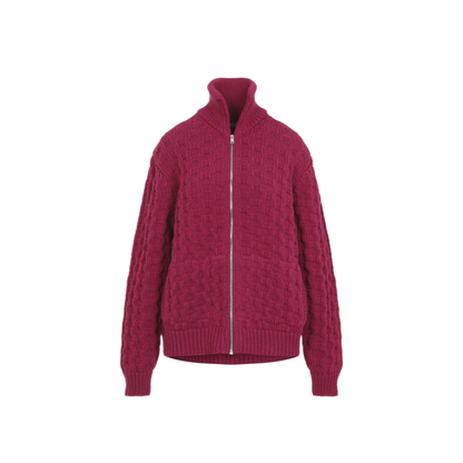 MAYFEYR - Prada - Cardigan In Deep Raspberry - P25O59SOOO6835F0590