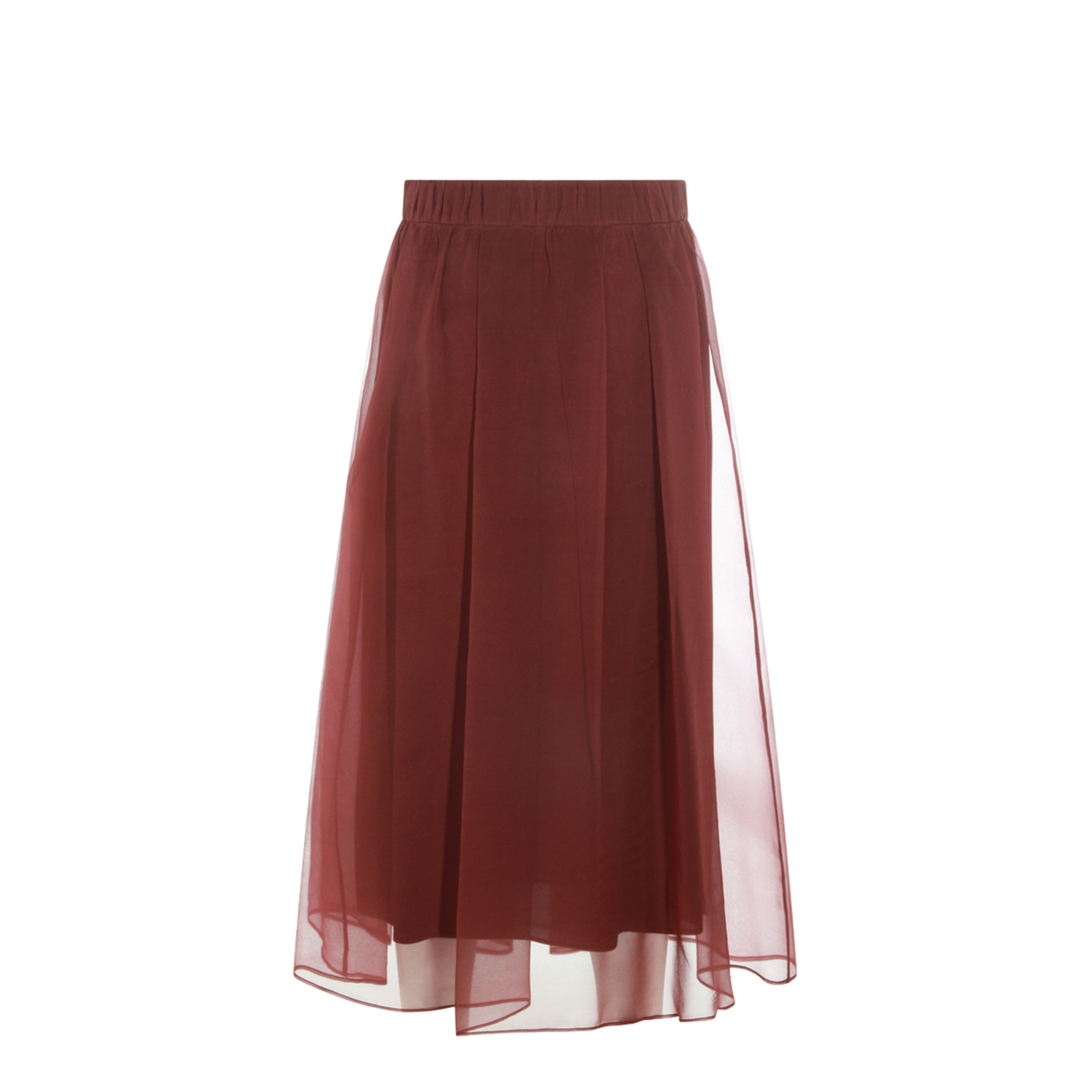 MAYFEYR - Brunello Cucinelli - Red Silk Skirt - MP940G4096C9813