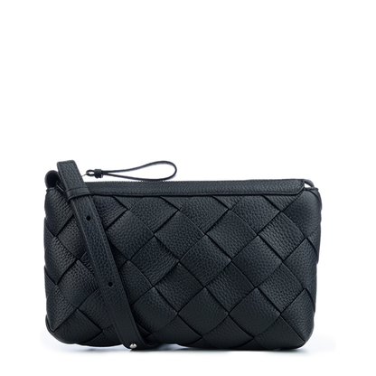 Black Leather Diago Bag