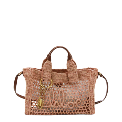 Summer Banana Small Raffia Tote - Summery Beige