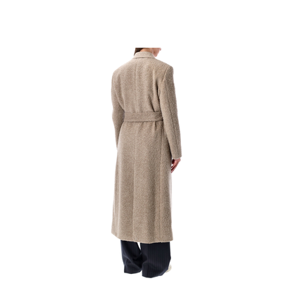 Greige Double-Breasted Coat