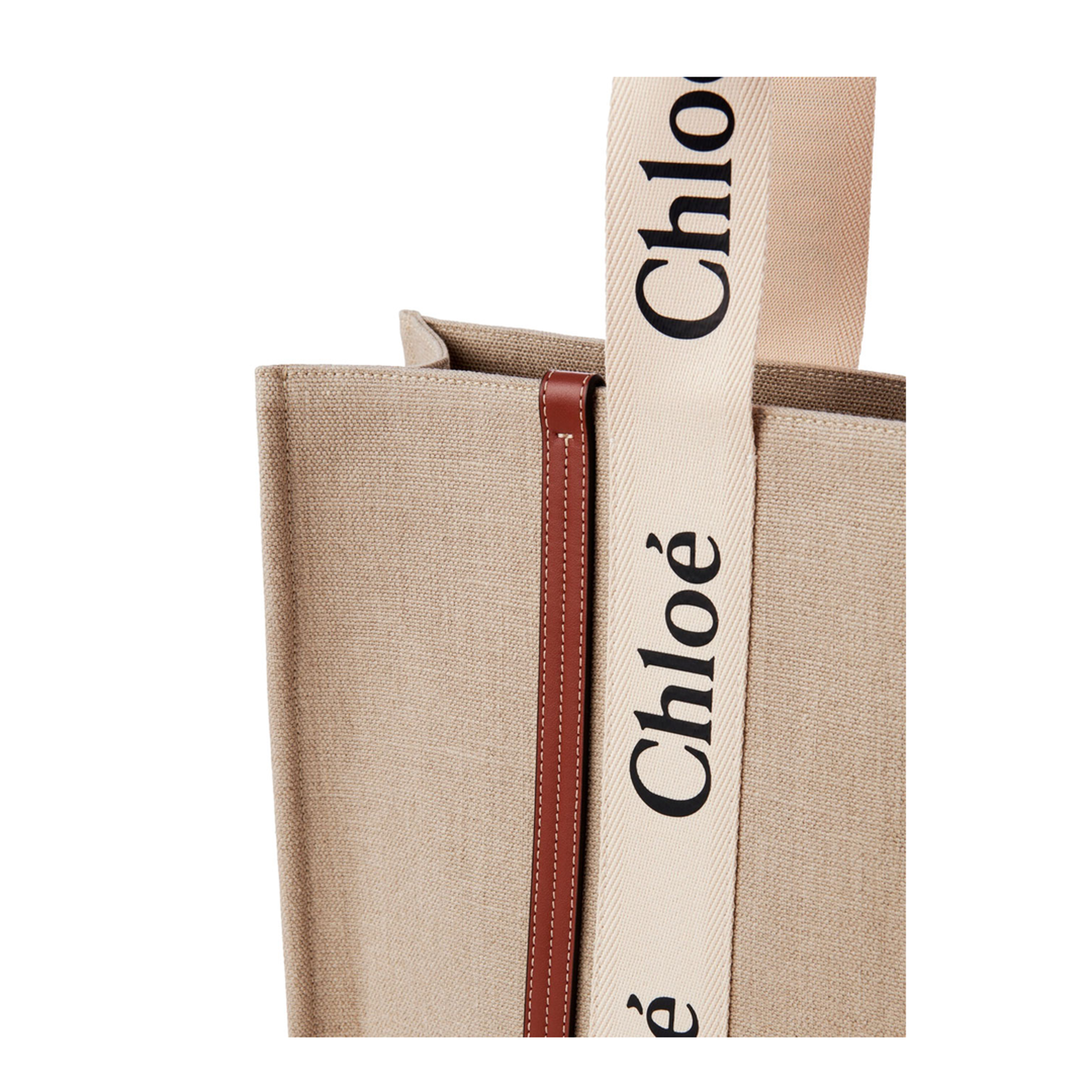 MAYFEYR - Chloè - Large Woody Tote Bag In Linen - CHC22AS382I26