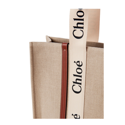 MAYFEYR - Chloè - Large Woody Tote Bag In Linen - CHC22AS382I26