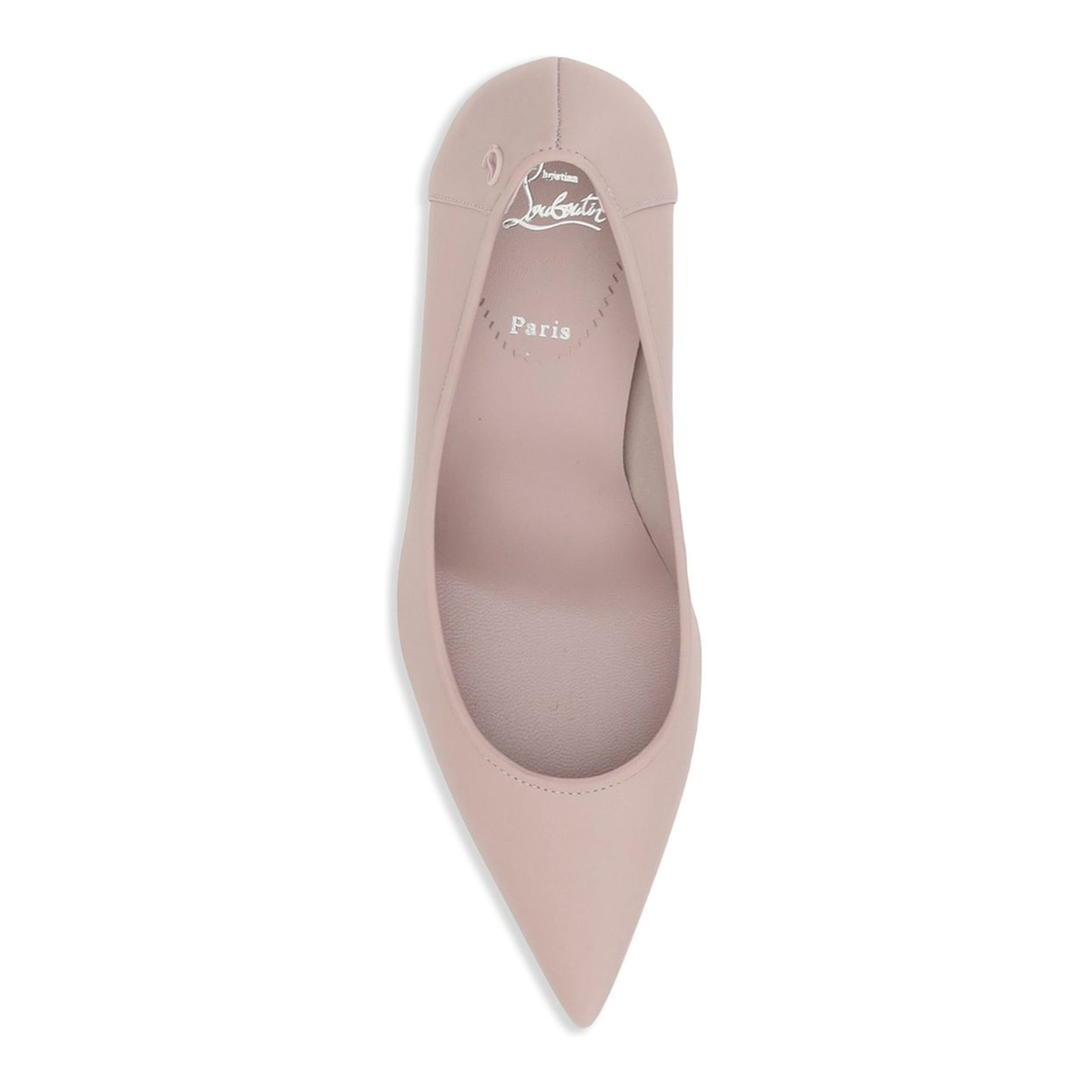 Pink High Heel Pointed Toe Signature Red Sole Leather Lining