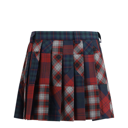 MAYFEYR - Miu Miu - Pleated Patchwork Tartan Mini Skirt - MG2598SOOO18JL