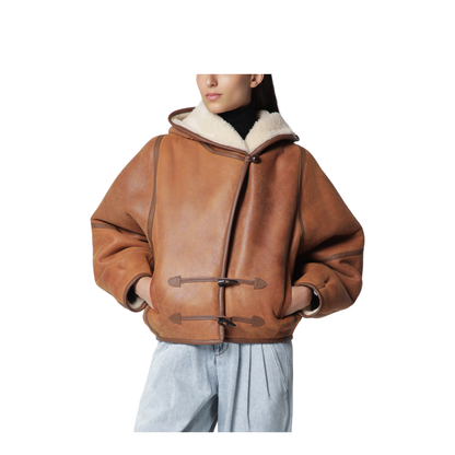 MAYFEYR - Isabel Marant - Amiel Hooded Shearling Short Coat - MA0296FAC3A03I50CO
