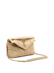 Puffer Small Shoulder Bag, Gold Hardware