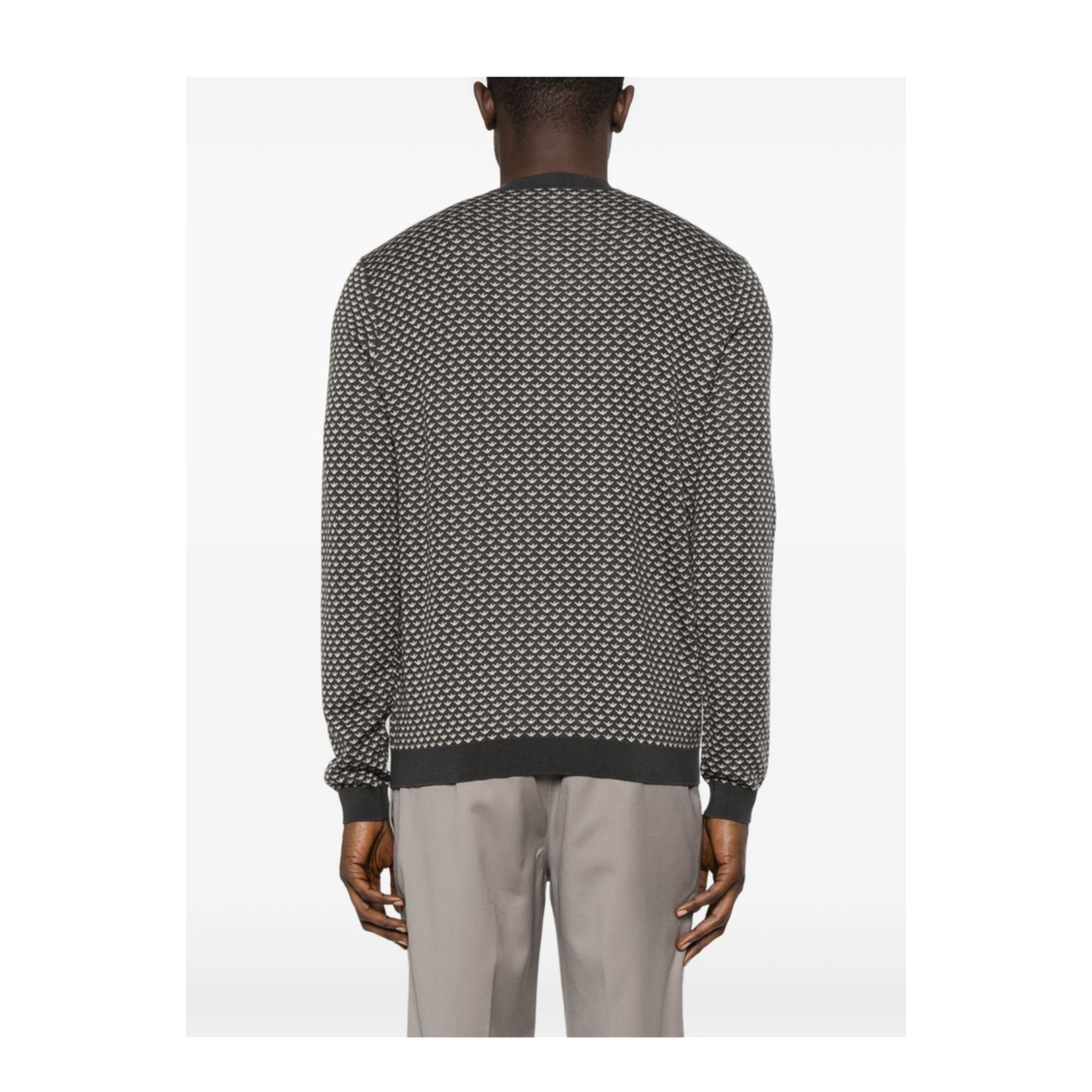 Allover Logo Wool Blend Sweater