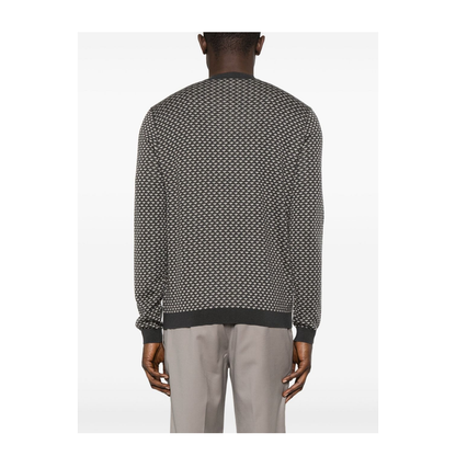 Allover Logo Wool Blend Sweater