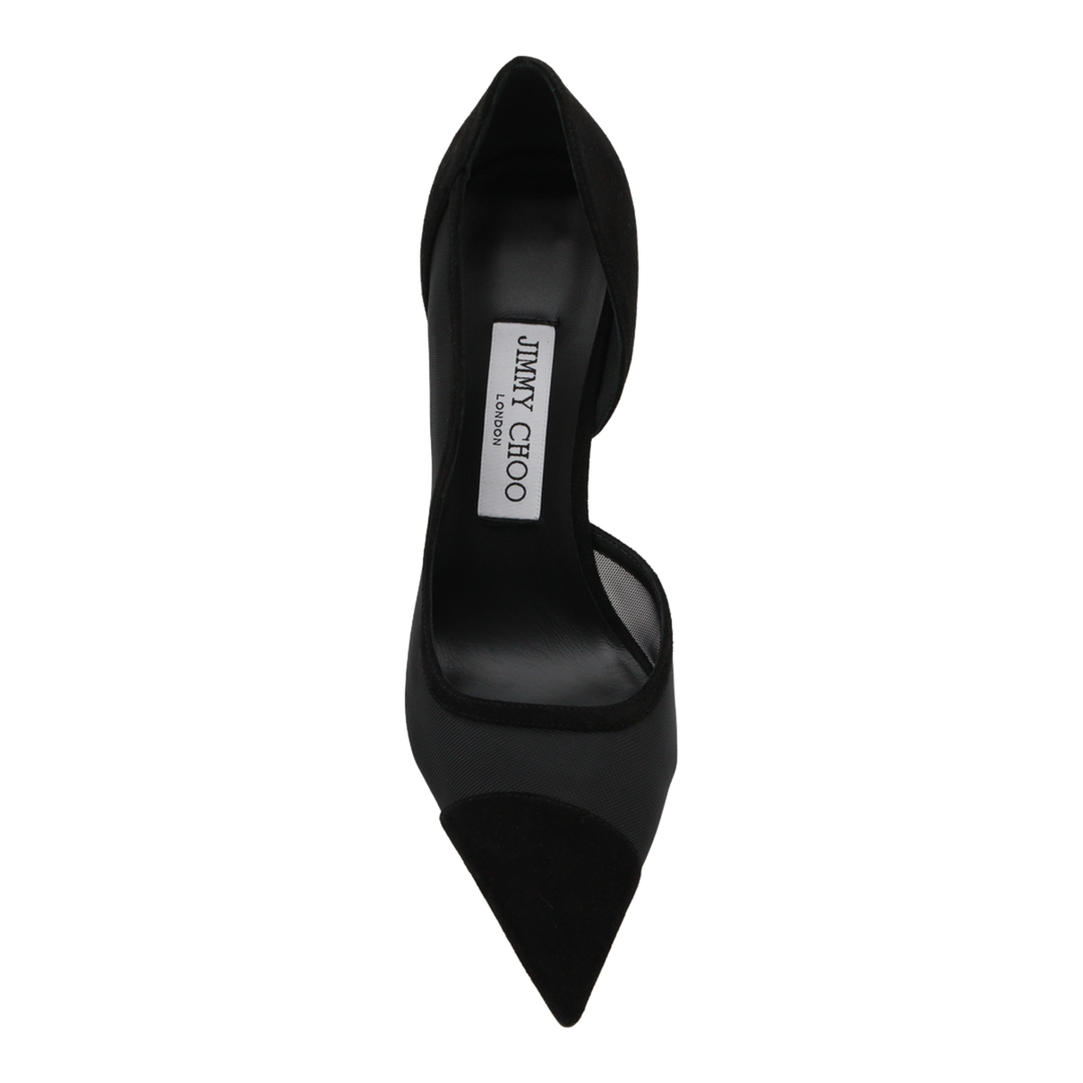Brigitte 100 Pumps in Black Suede and Mesh