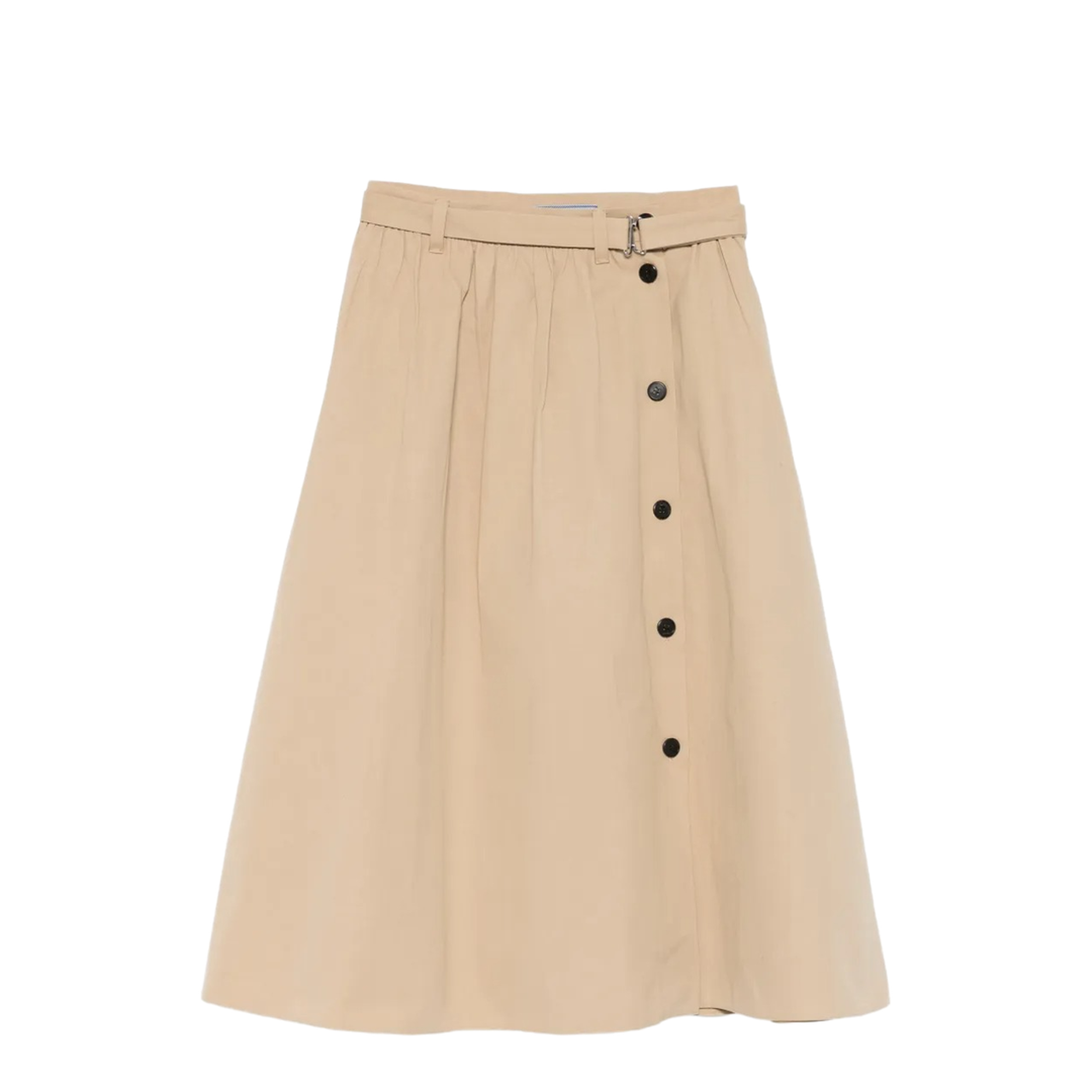 MAYFEYR - Prada - Button-Detail Belted Cotton Midi Skirt - P127IHSOOO17ID
