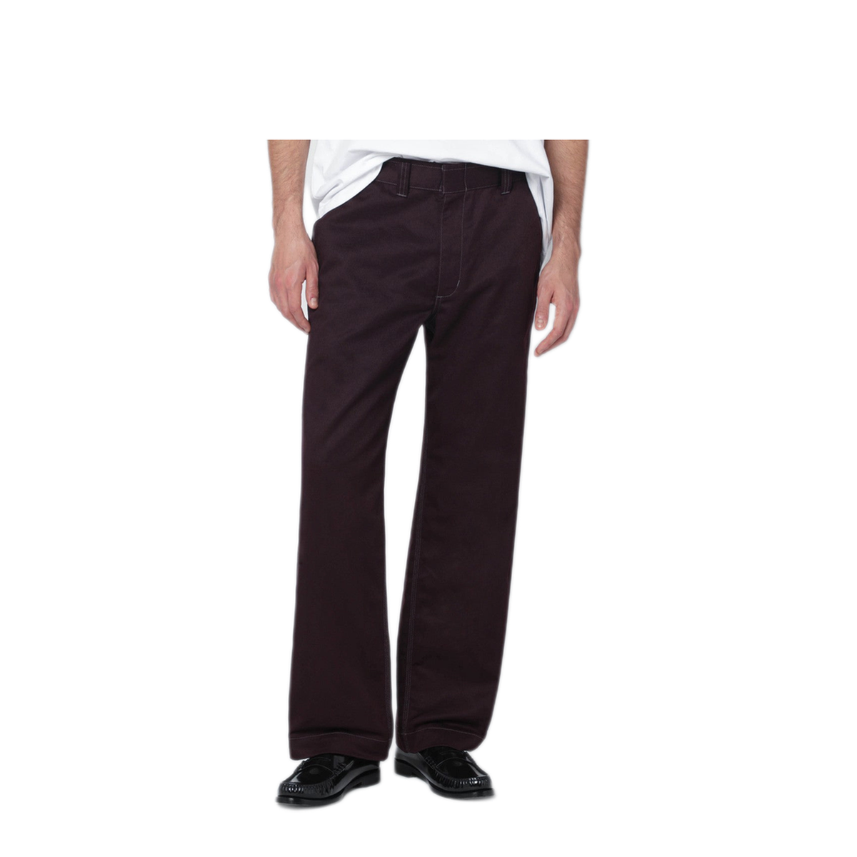 MAYFEYR - Needles - Burgundy Cotton Blend Trousers - RW212PLBU